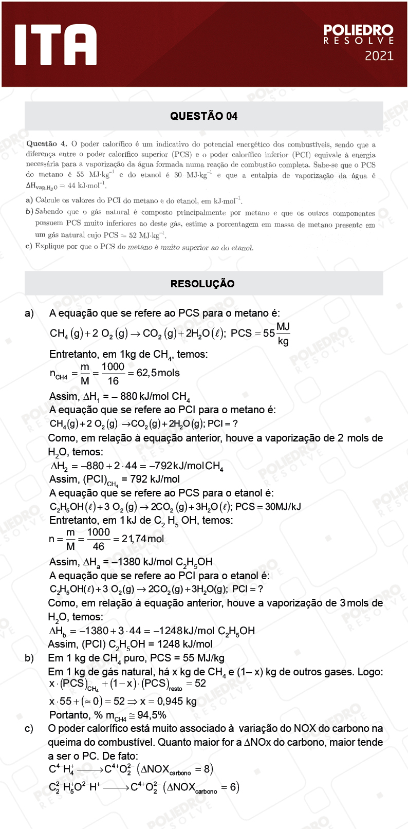Dissertativa 4 - 2ª Fase - 1º Dia - Mat/Quí - ITA 2021