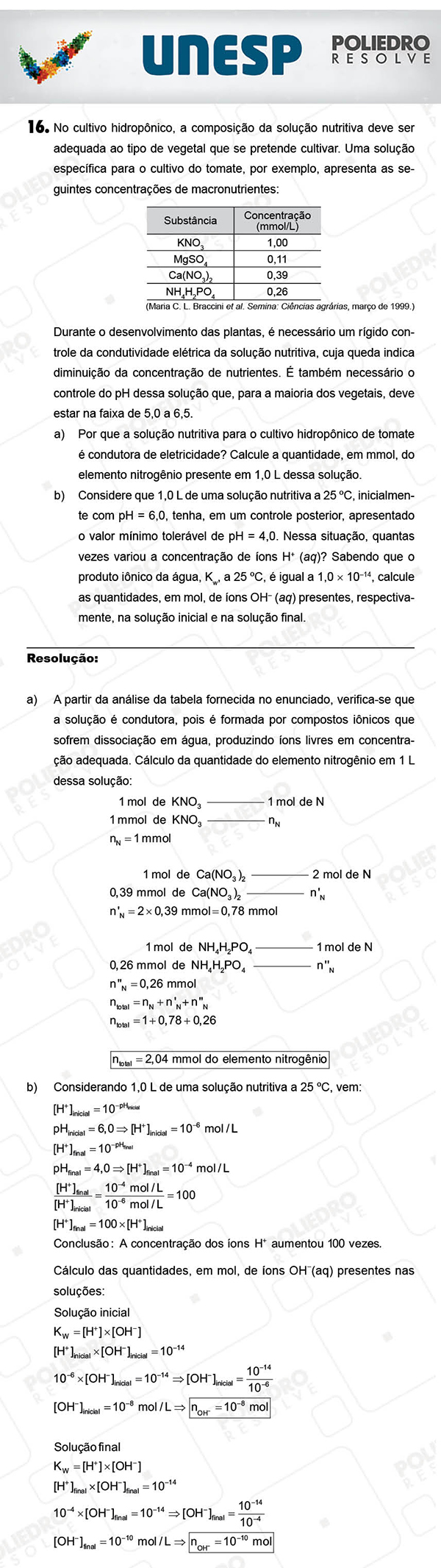 Dissertativa 16 - 2ª Fase - Unesp 2018