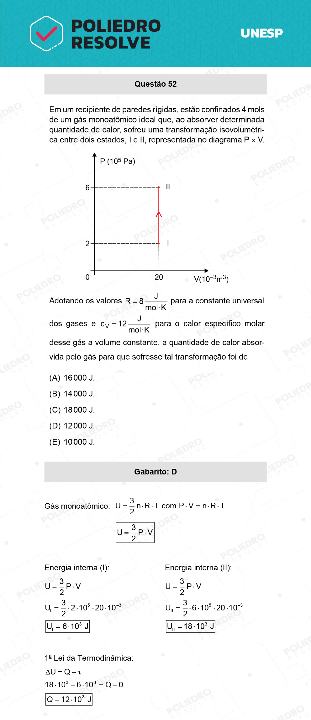 Questão 52 - 2ª Fase - UNESP 2022