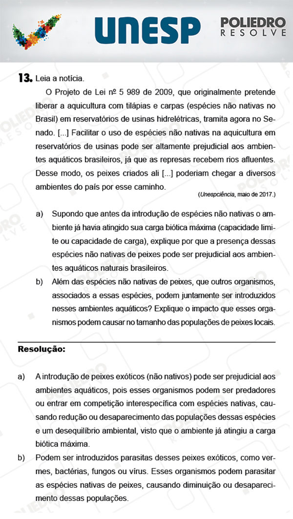 Dissertativa 13 - 2ª Fase - Unesp 2018