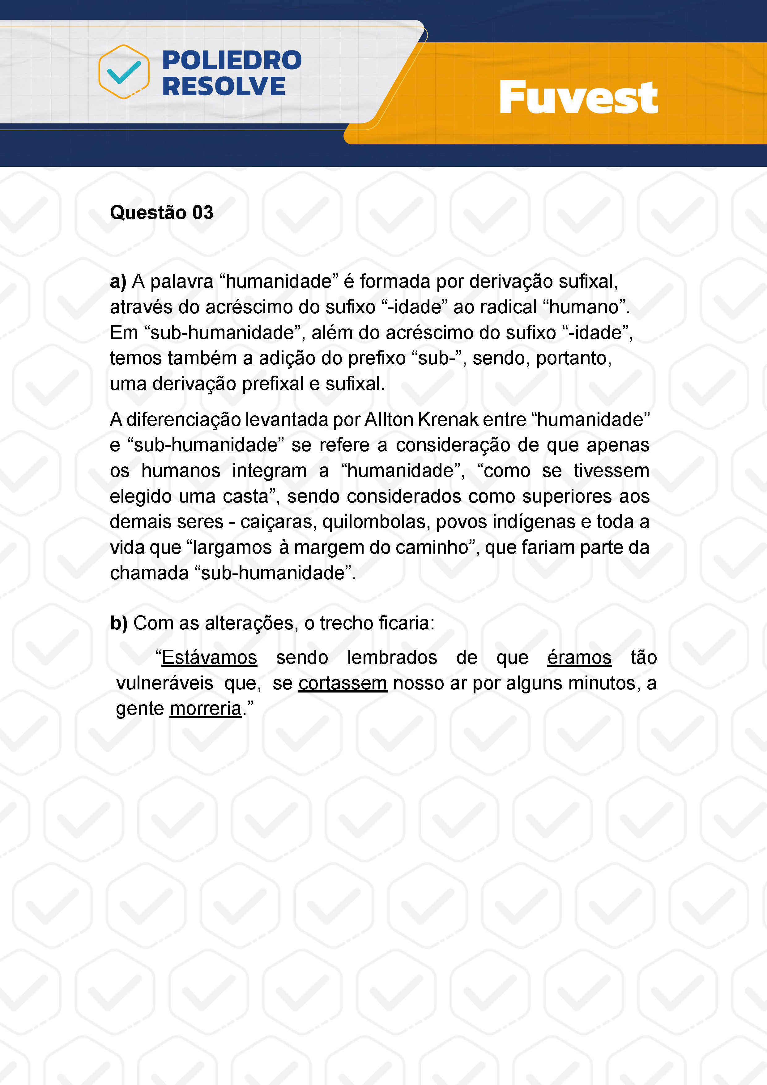 Dissertativa 3 - 2ª Fase - 1º Dia - Fuvest 2024