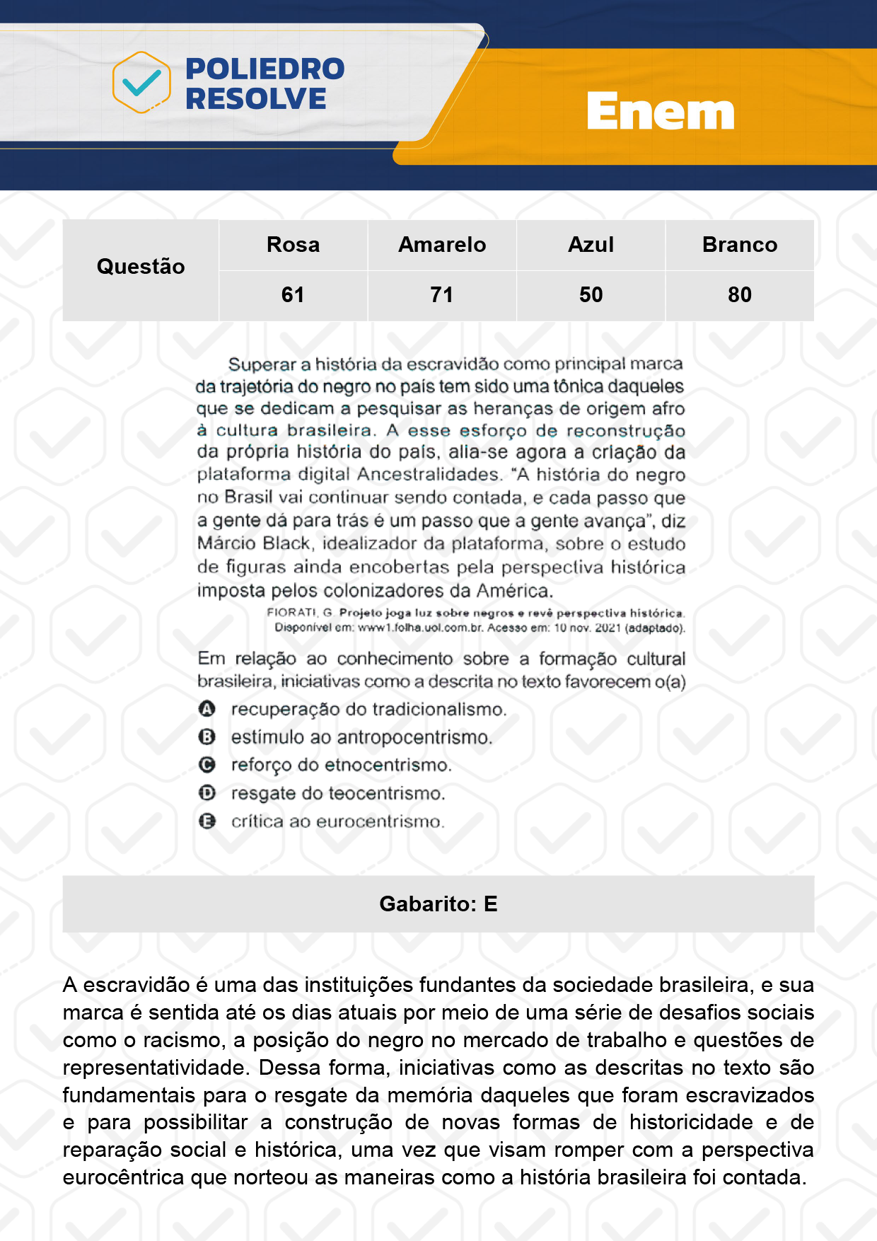 Questão 76 - 1º Dia - Prova Amarela - Enem 2023