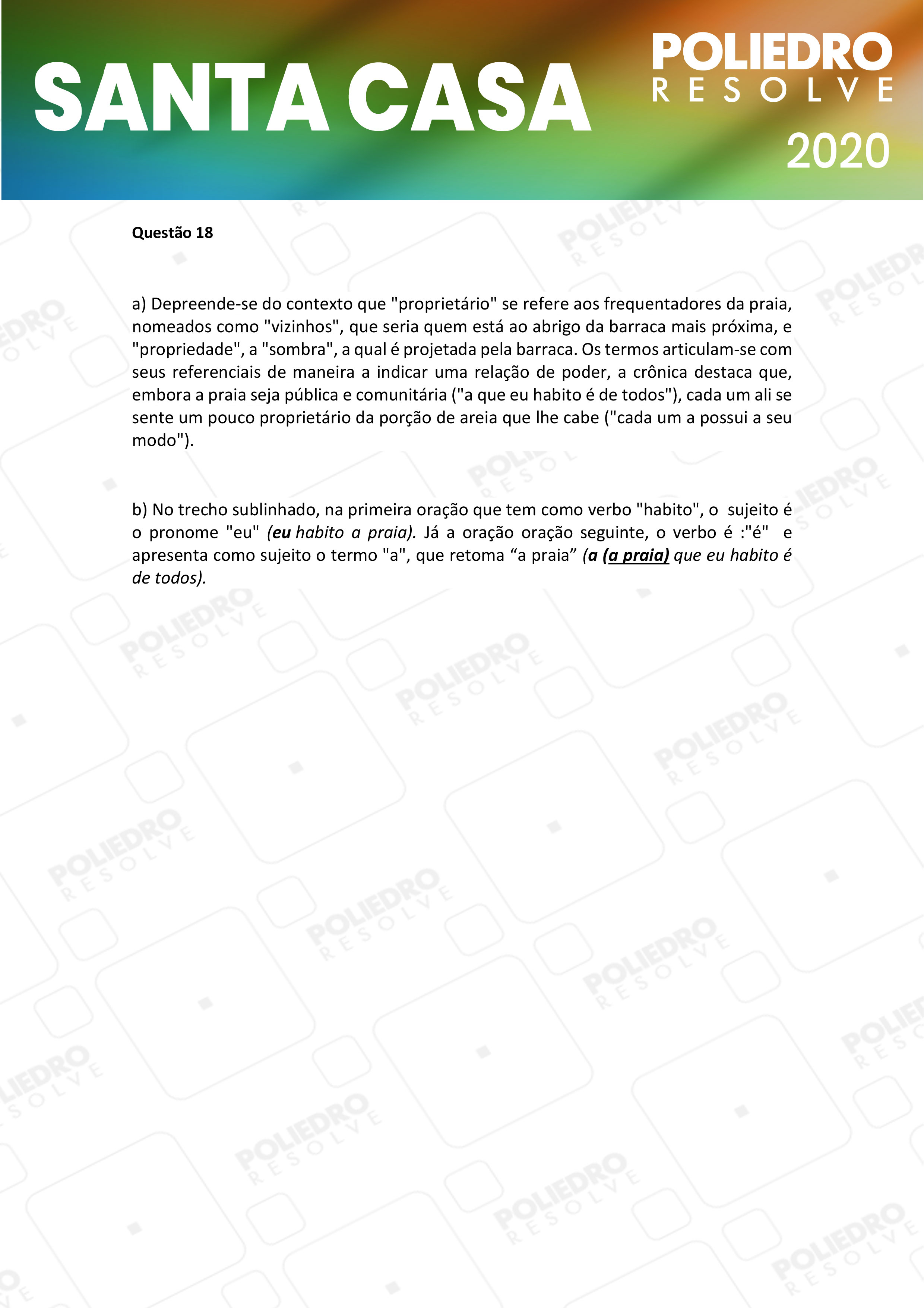Dissertativa 18 - 1º Dia - Santa Casa 2020