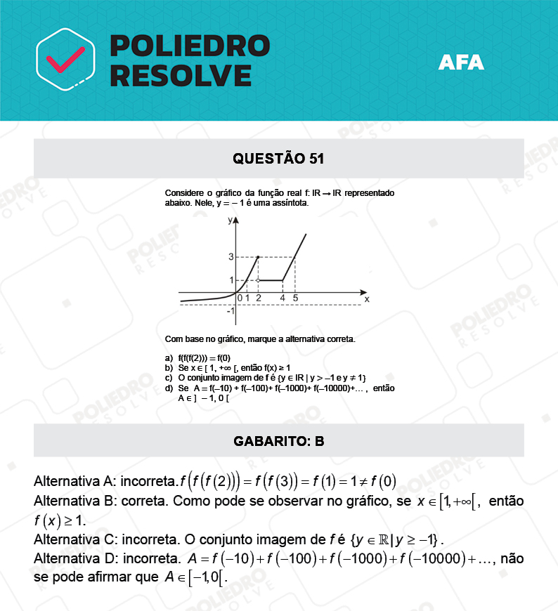 Questão 51 - Prova Tipo A - AFA 2022
