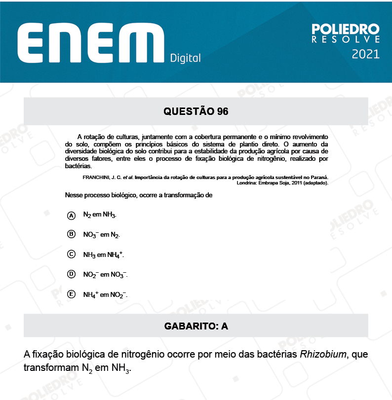 Questão 96 - 2º Dia - Prova Rosa - ENEM DIGITAL 2020