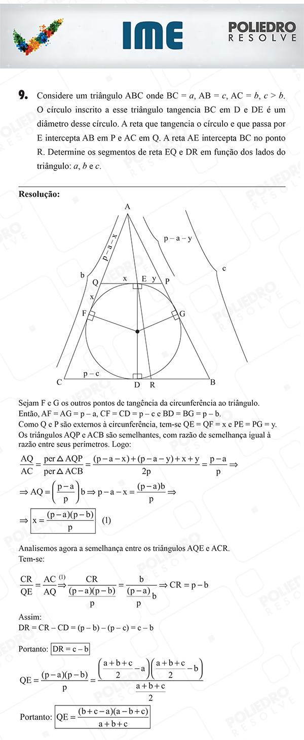 Dissertativa 9 - Matemática - IME 2018