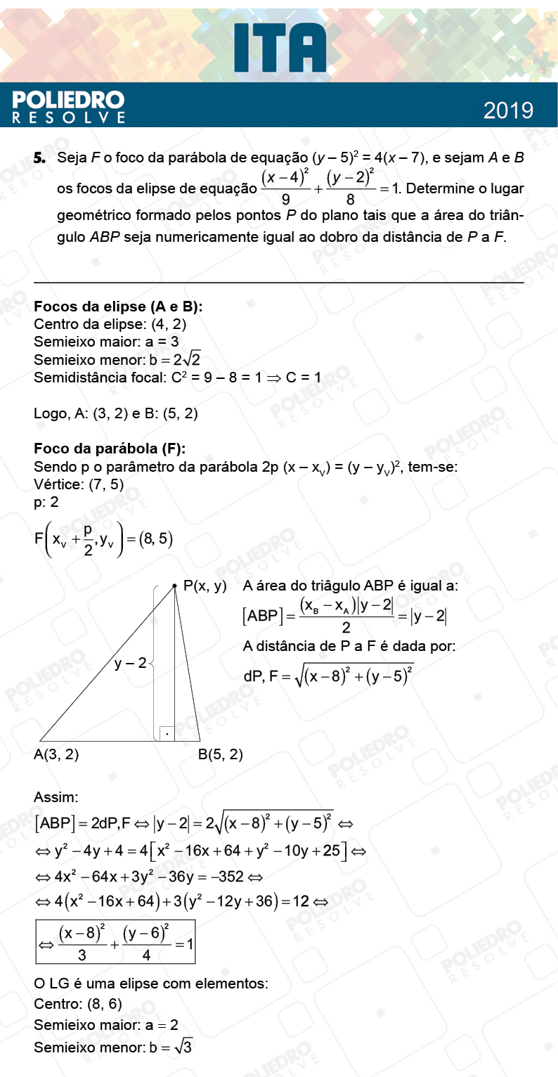 Dissertativa 5 - 2ª Fase - 1º Dia - MAT / QUI - ITA 2019