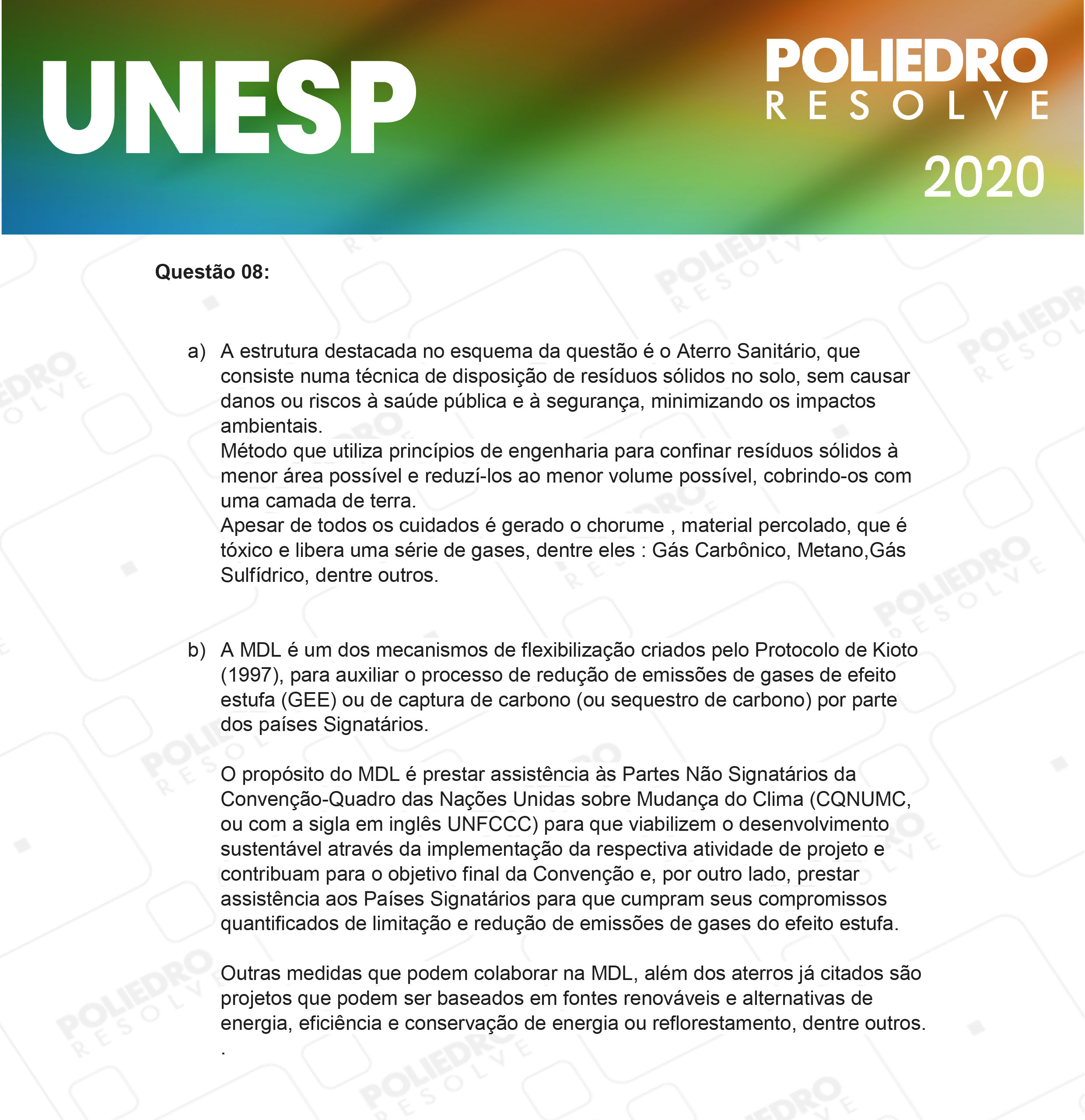 Dissertativa 8 - 2ª Fase - 1º Dia - Unesp 2020
