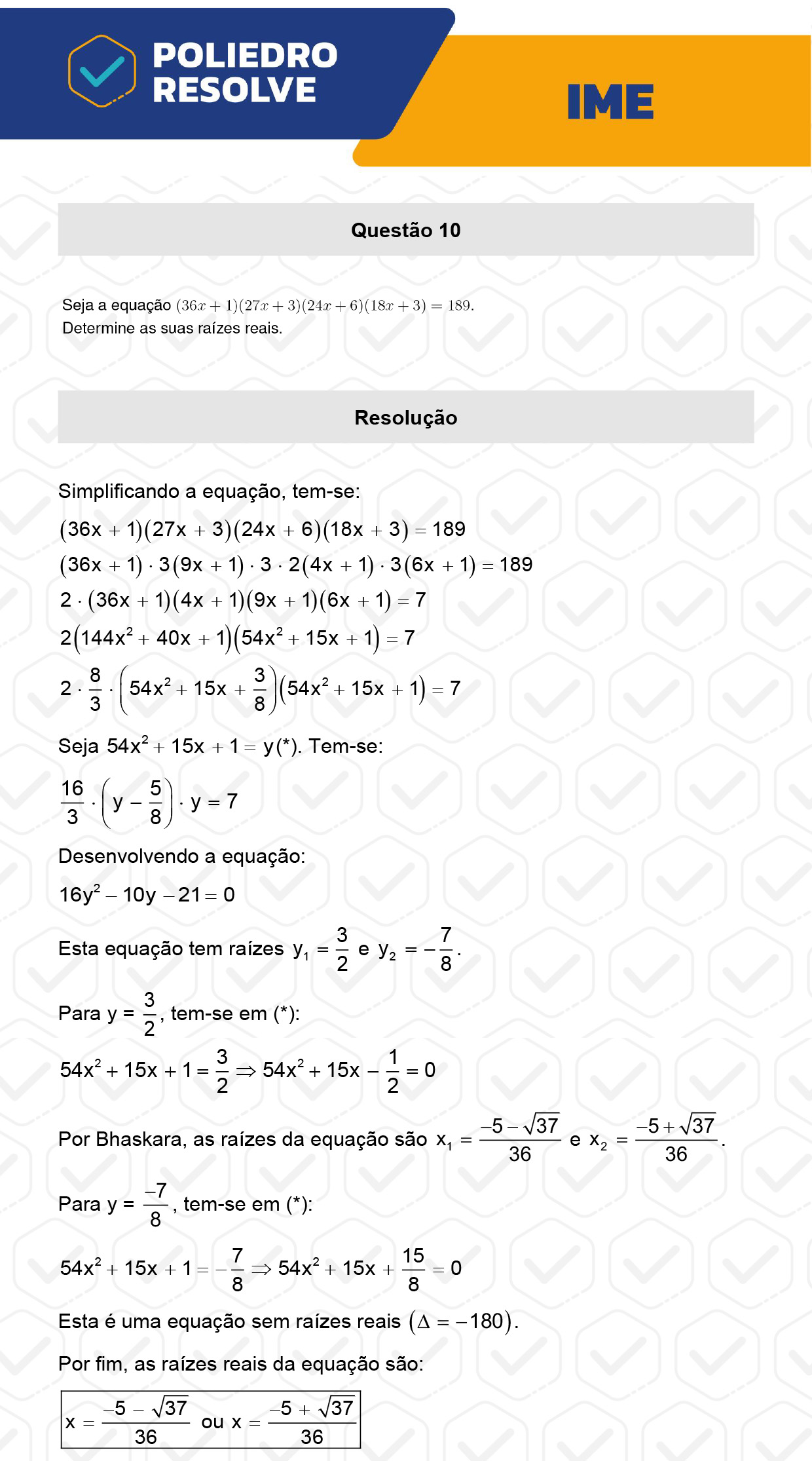 Dissertativa 10 - 2ª Fase - Matemática - IME 2023