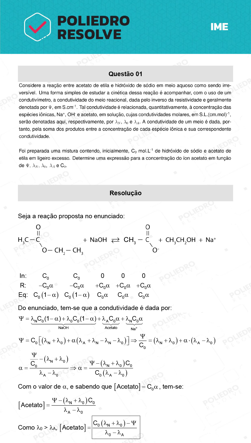 Dissertativa 1 - 2ª Fase - Química - IME 2022