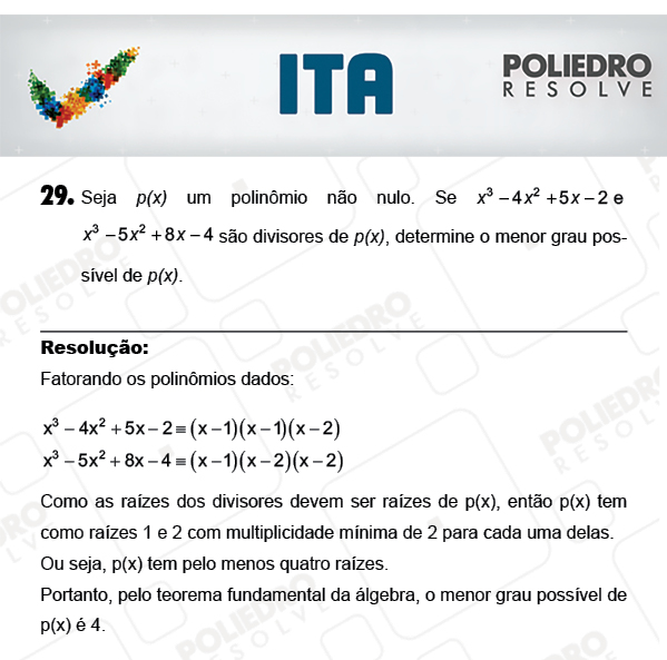 Dissertativa 29 - Matemática - ITA 2018