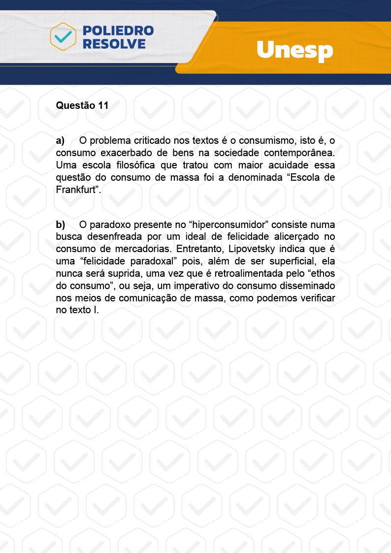 Dissertativa 11 - 2ª Fase - 1º Dia - Unesp 2024