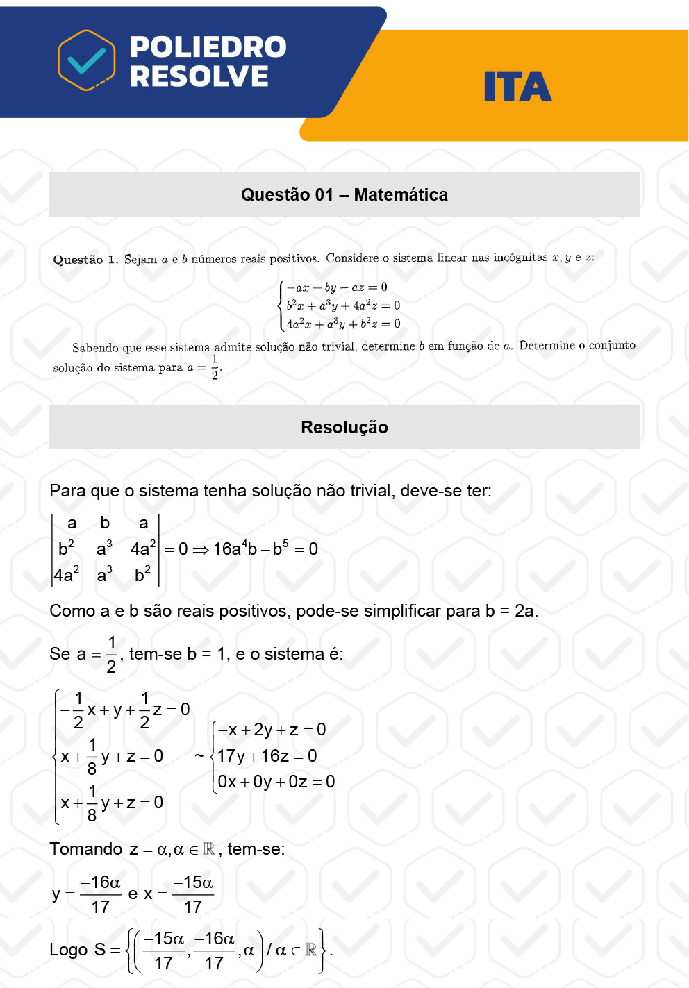 Dissertativa 1 - 2ª Fase - 1º Dia - ITA 2023
