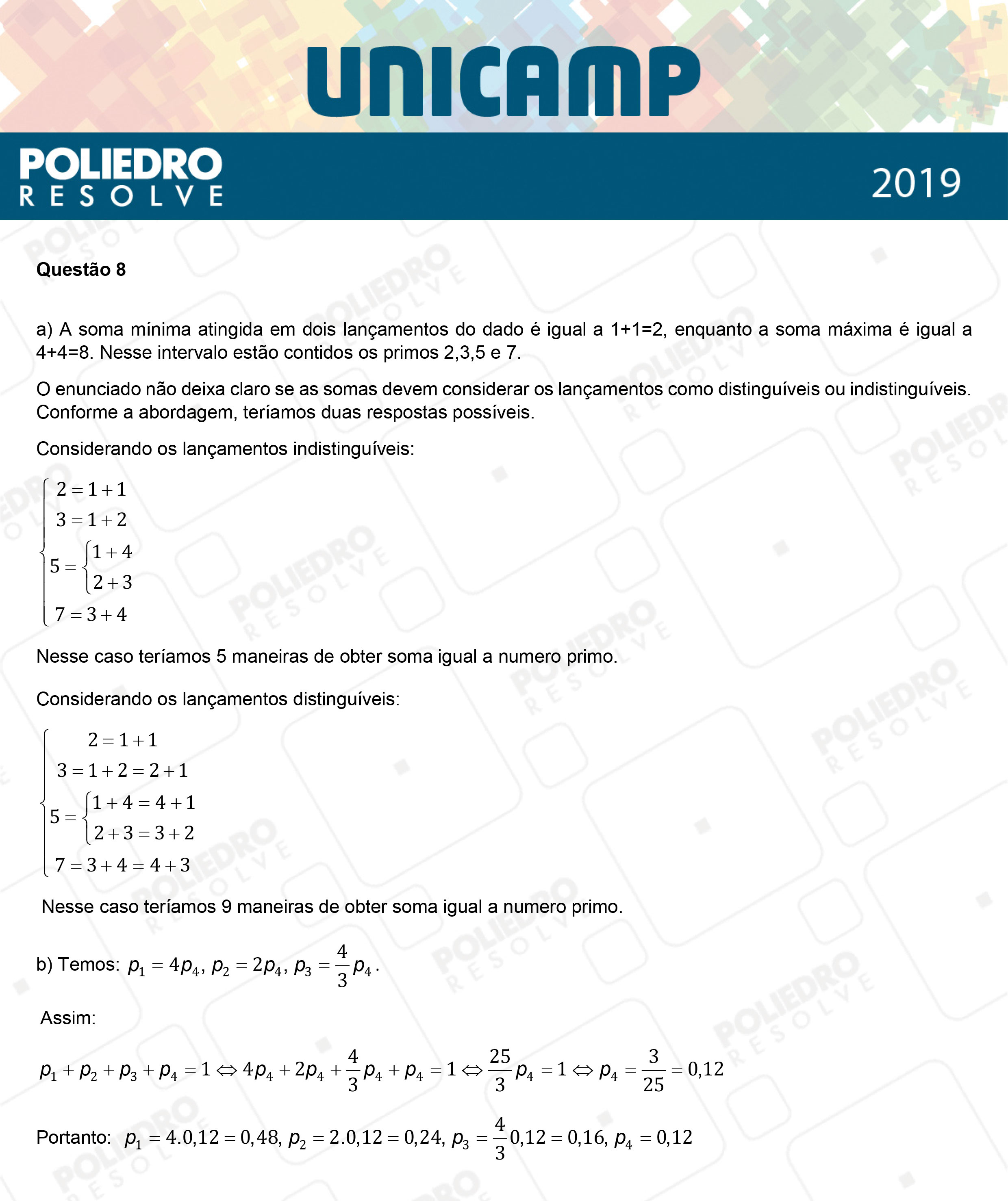 Dissertativa 8 - 2ª Fase - 2º Dia - Unicamp 2019