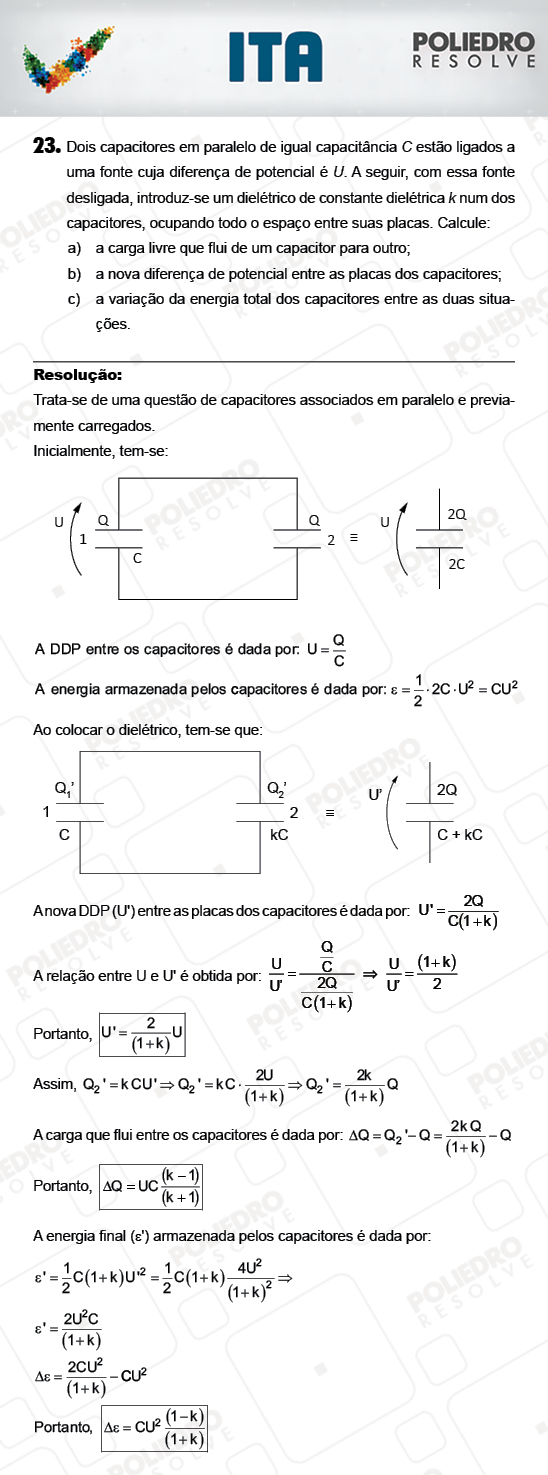 Dissertativa 23 - Física - ITA 2018
