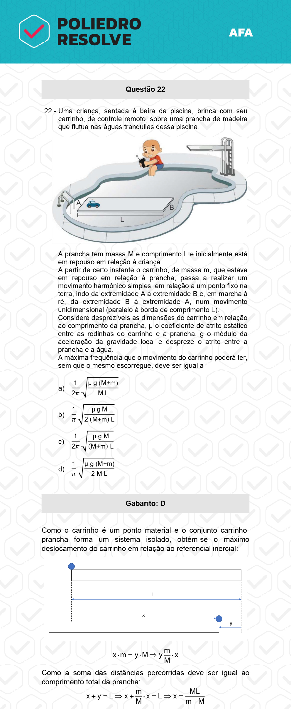 Questão 22 - Prova Tipo A - AFA 2023