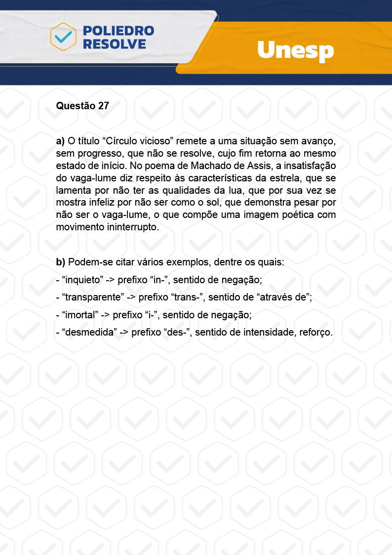 Dissertativa 27 - 2ª Fase - 2º Dia - Unesp 2024