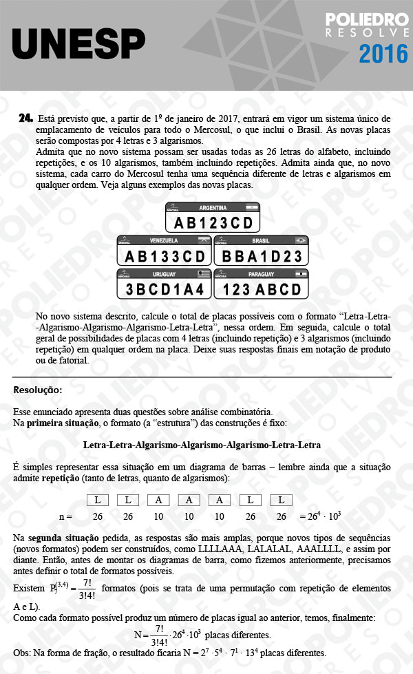 Dissertativa 24 - 2ª Fase - Unesp 2016