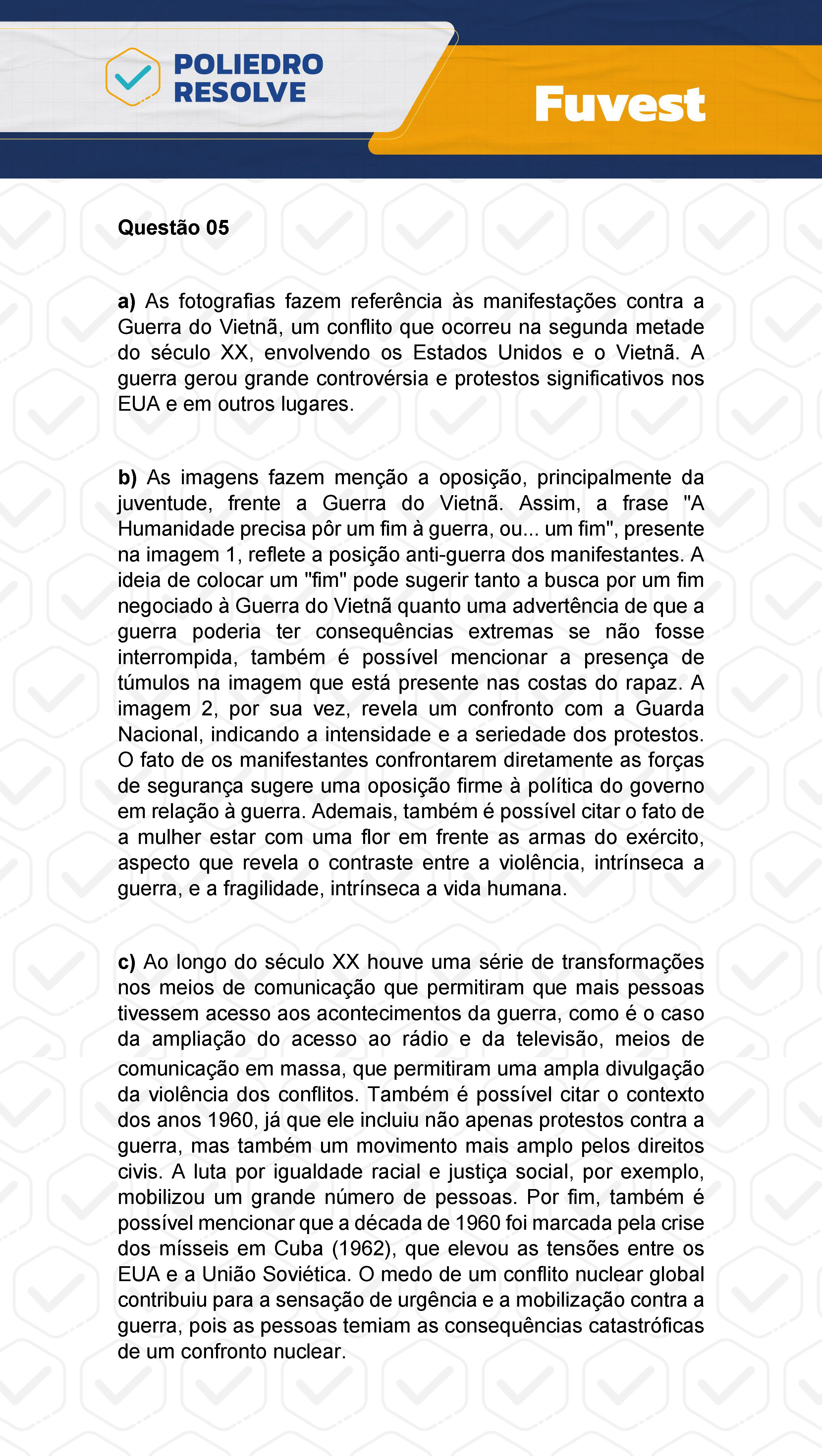 Dissertativa 5 - 2ª Fase - 2º Dia - Fuvest 2024
