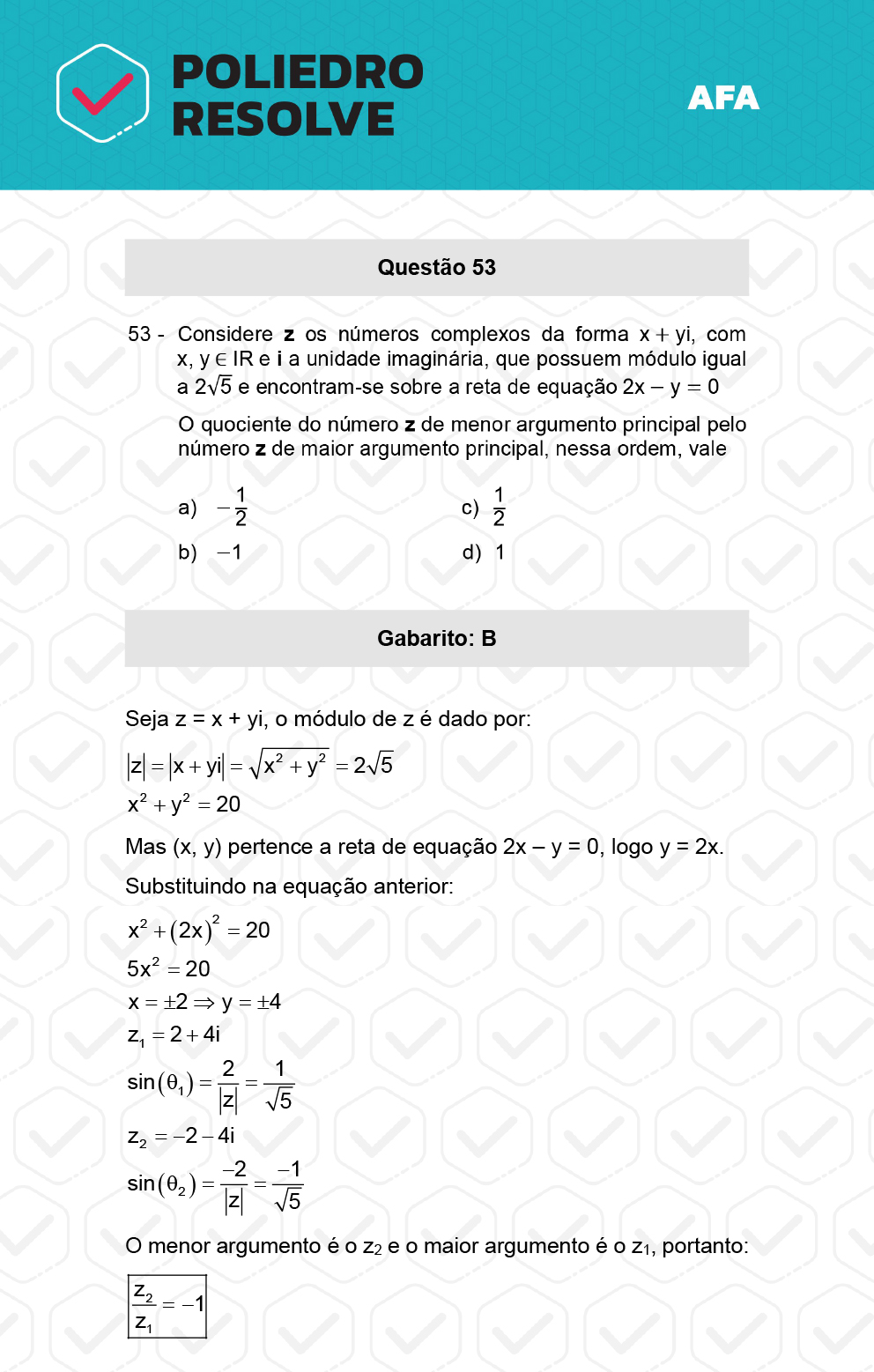 Questão 53 - Prova Tipo A - AFA 2023