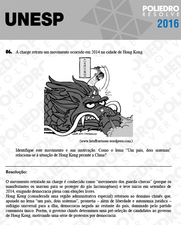 Dissertativa 6 - 2ª Fase - Unesp 2016