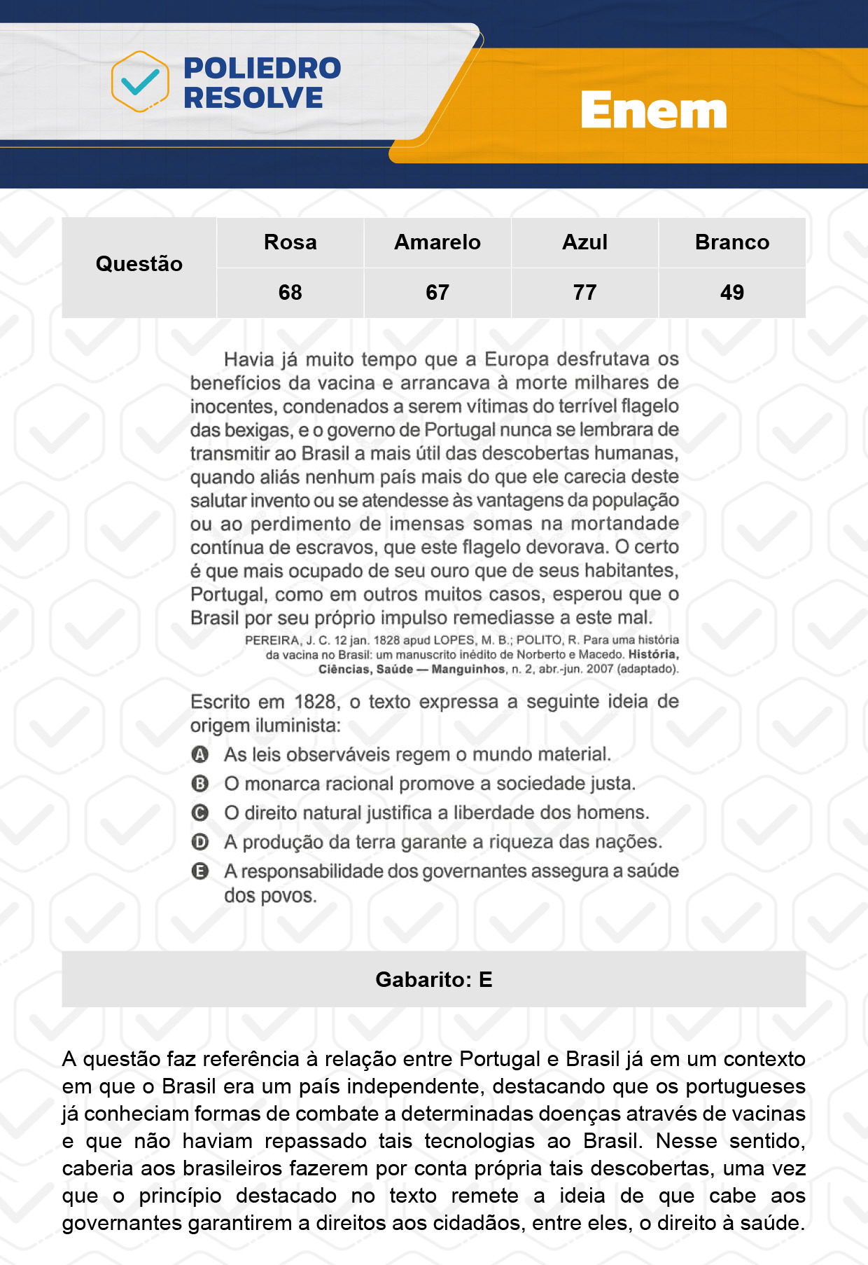Questão 72 - 1º Dia - Prova Amarela - Enem 2023