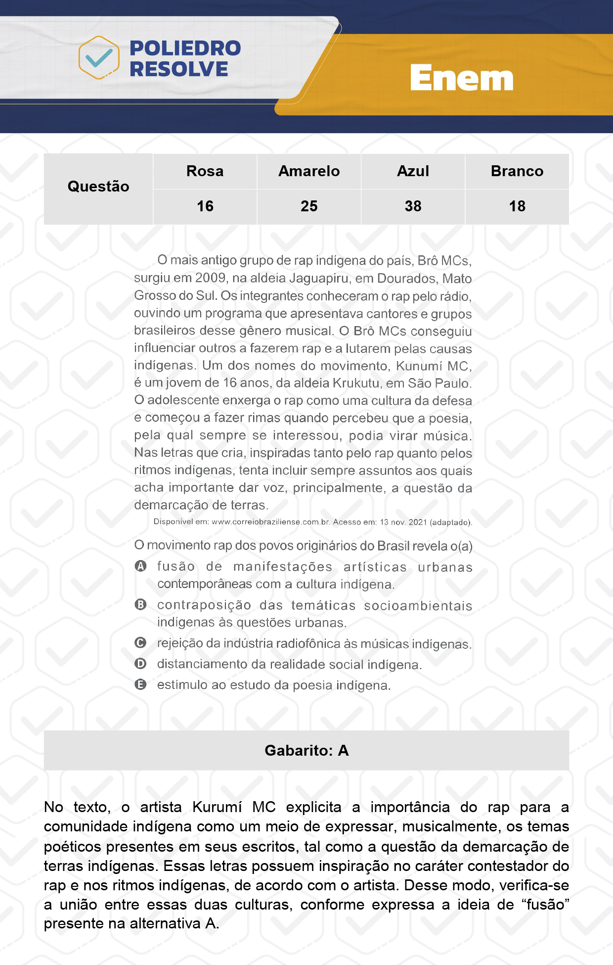 Questão 18 - 1º Dia - Prova Branca - ENEM 2023
