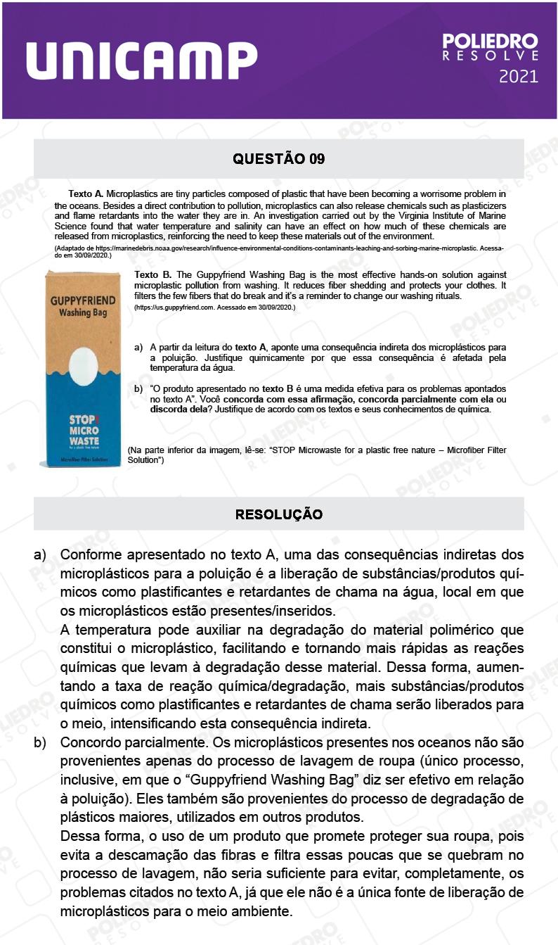 Dissertativa 9 - 2ª Fase - 1º Dia - Unicamp 2021