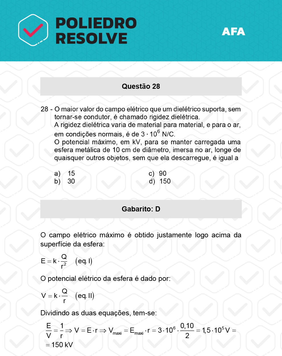 Questão 28 - Prova Tipo A - AFA 2023