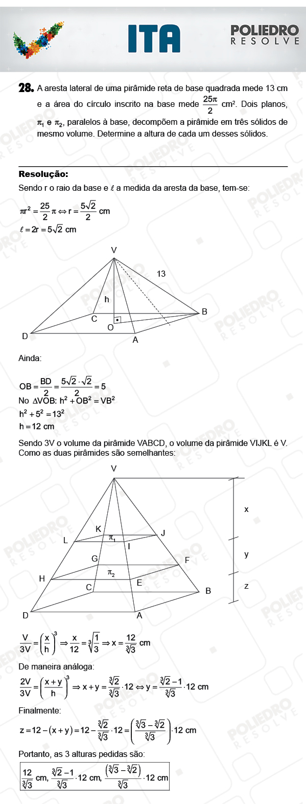 Dissertativa 28 - Matemática - ITA 2018