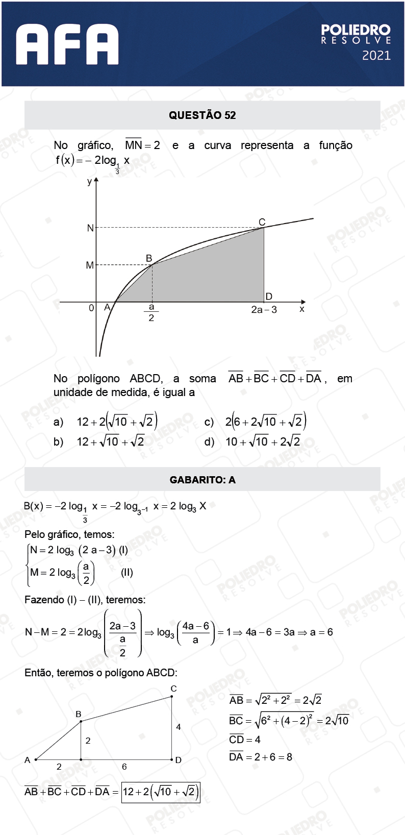 Questão 52 - Prova Tipo A - AFA 2021