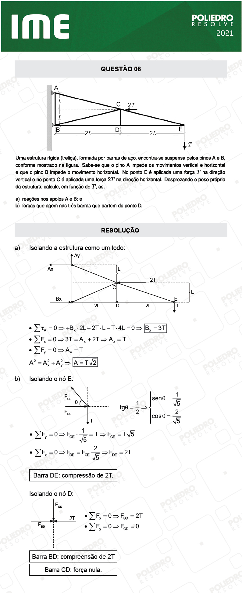Dissertativa 8 - 2ª Fase - Física - IME 2021
