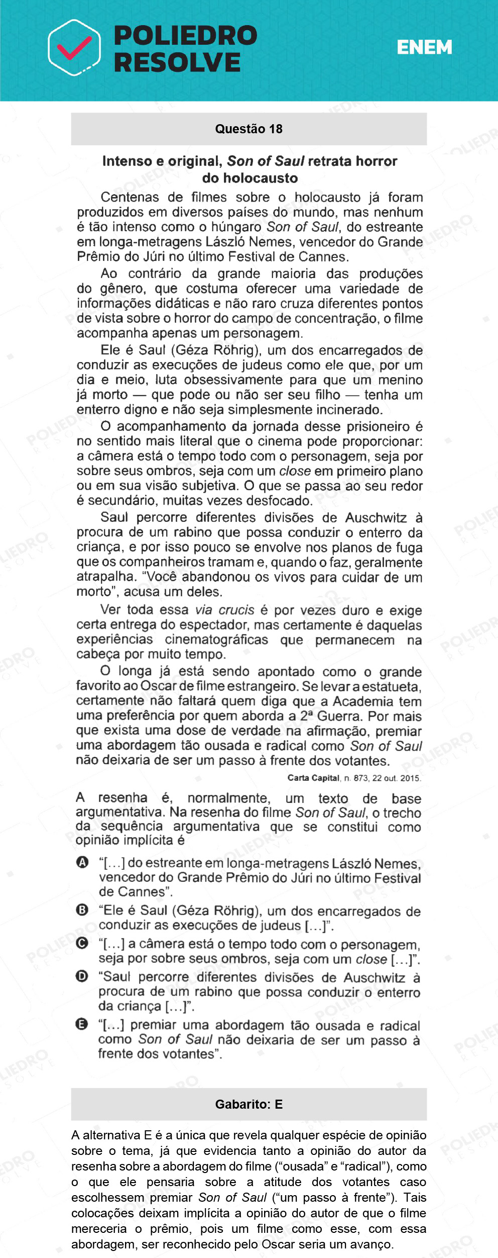 Questão 18 - 1º Dia - Prova Rosa - ENEM 2021