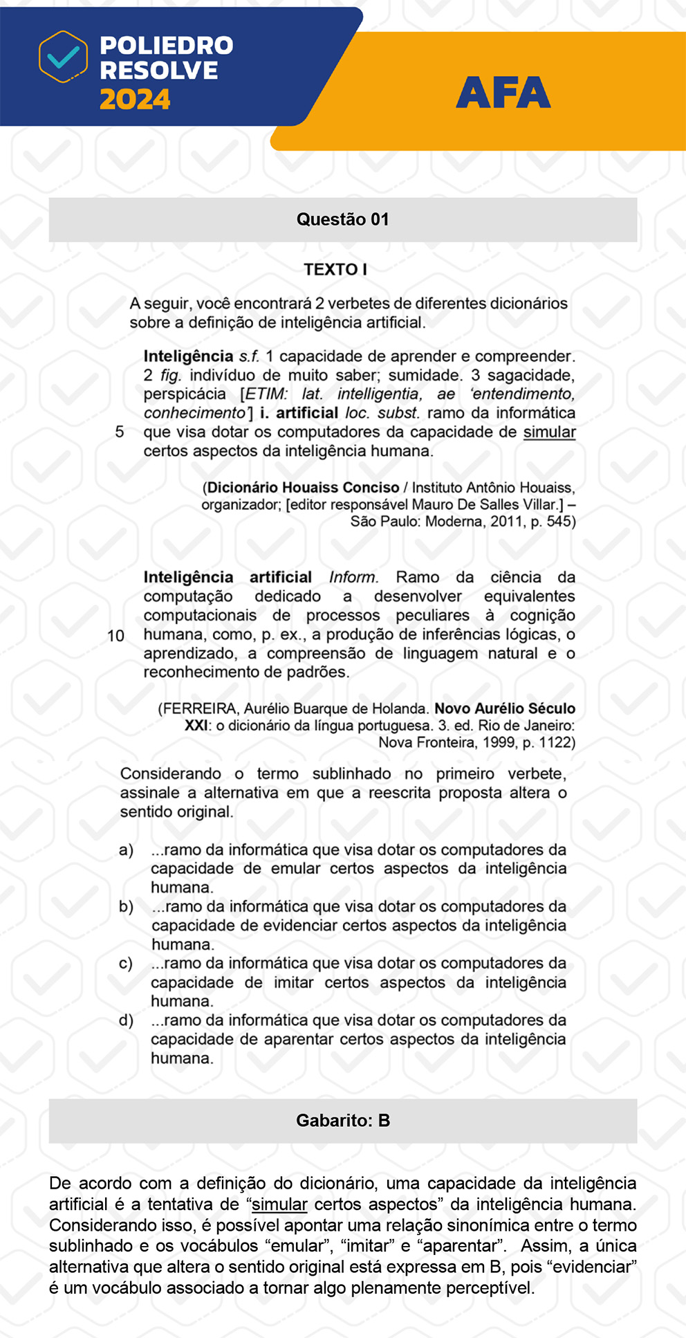 Questão 1 - Nova variação - AFA 2024