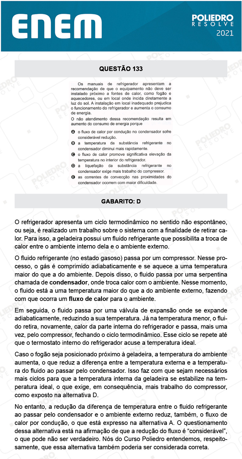 Questão 133 - 2º Dia - Prova Amarela - ENEM 2020