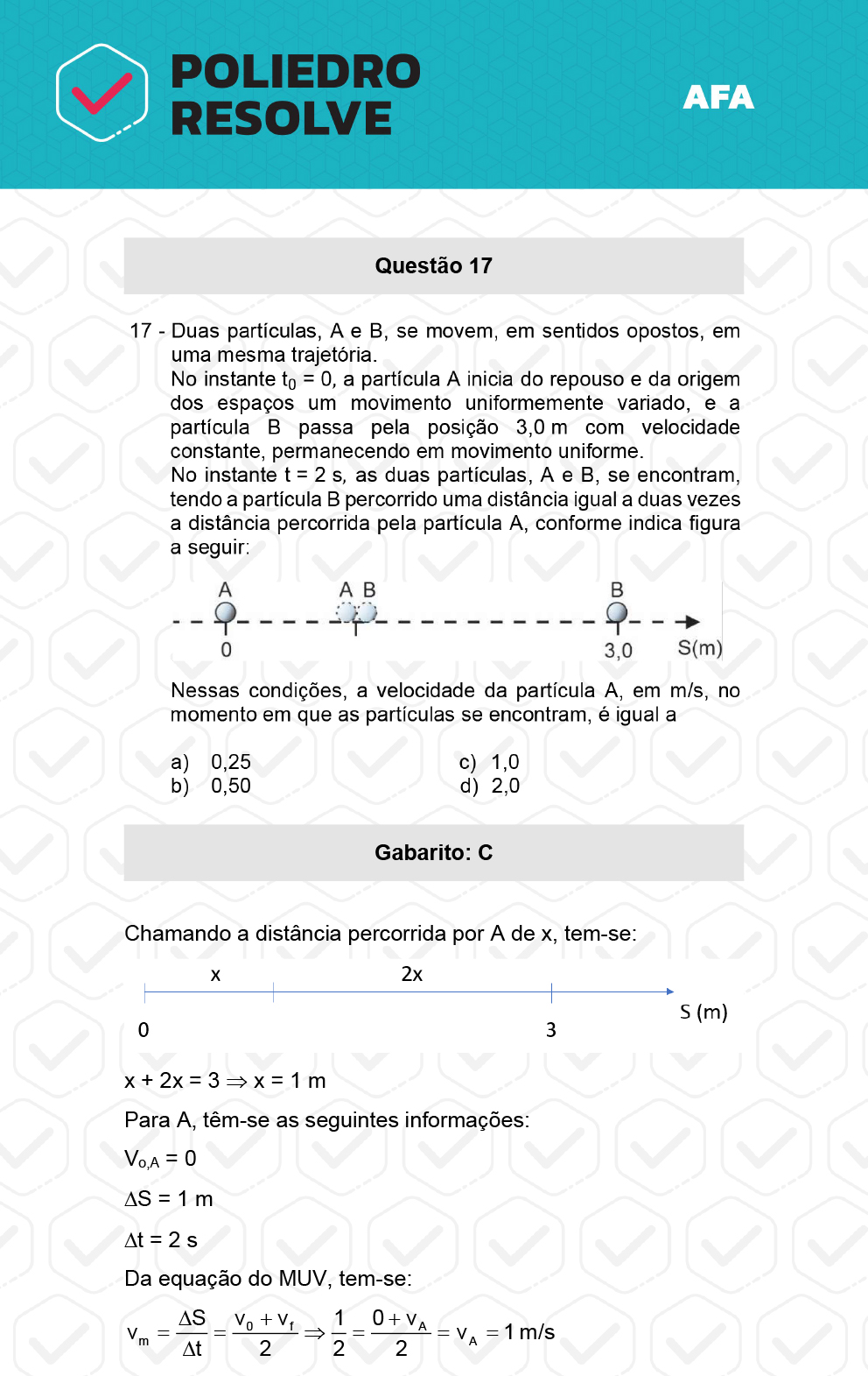 Questão 17 - Prova Tipo A - AFA 2023