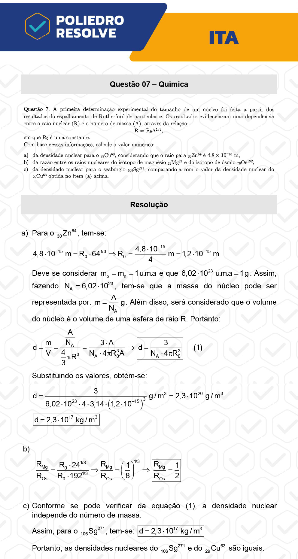 Dissertativa 7 - 2ª Fase - 1º Dia - ITA 2023