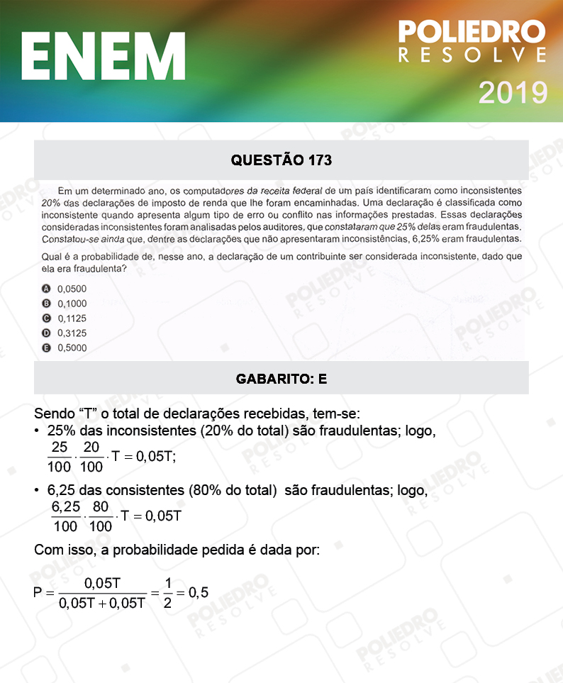 Questão 173 - 2º DIA - PROVA AZUL - ENEM 2019