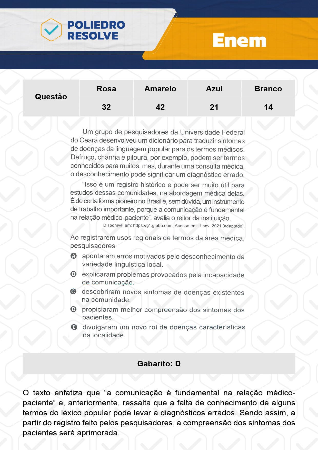 Questão 47 - 1º Dia - Prova Amarela - Enem 2023