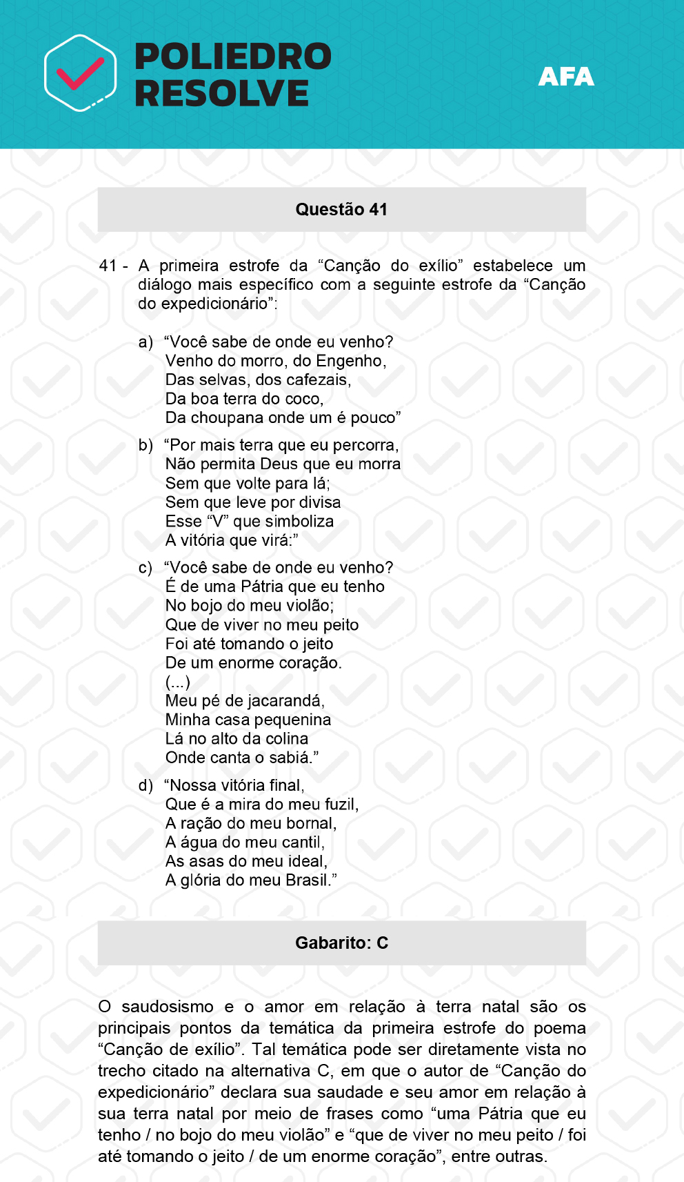 Questão 41 - Prova Tipo A - AFA 2023