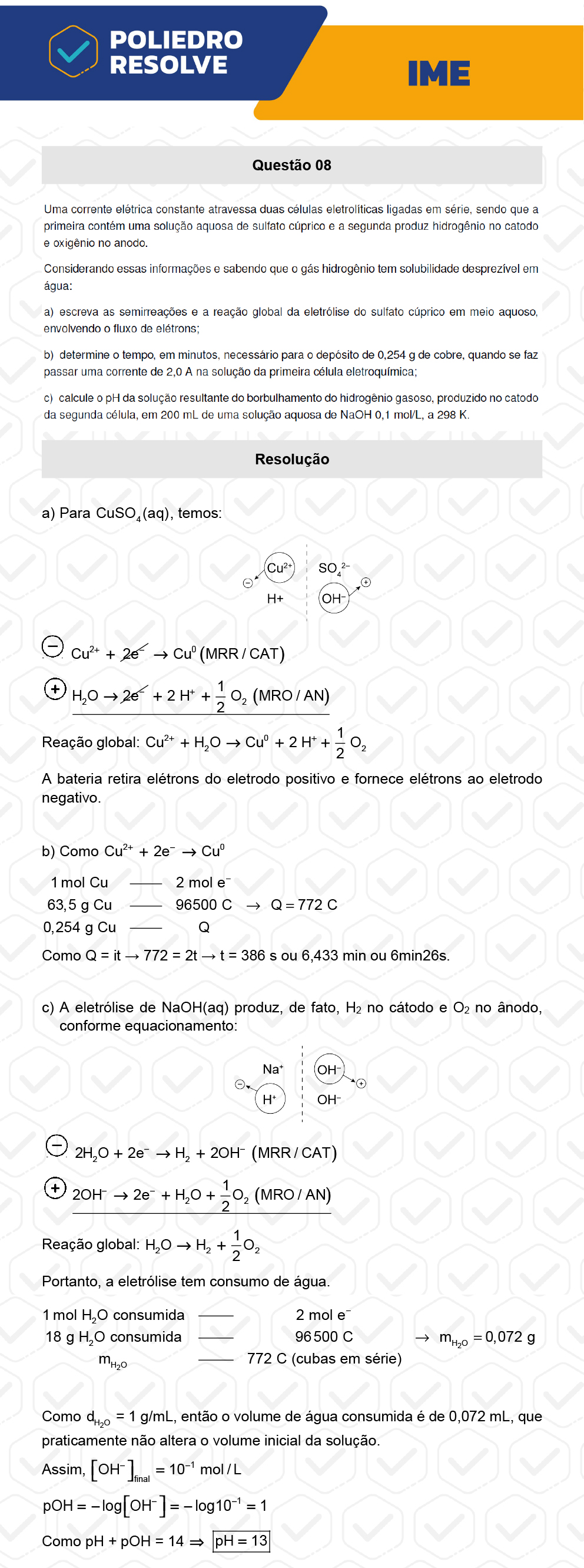 Dissertativa 8 - 2ª Fase - Química - IME 2023