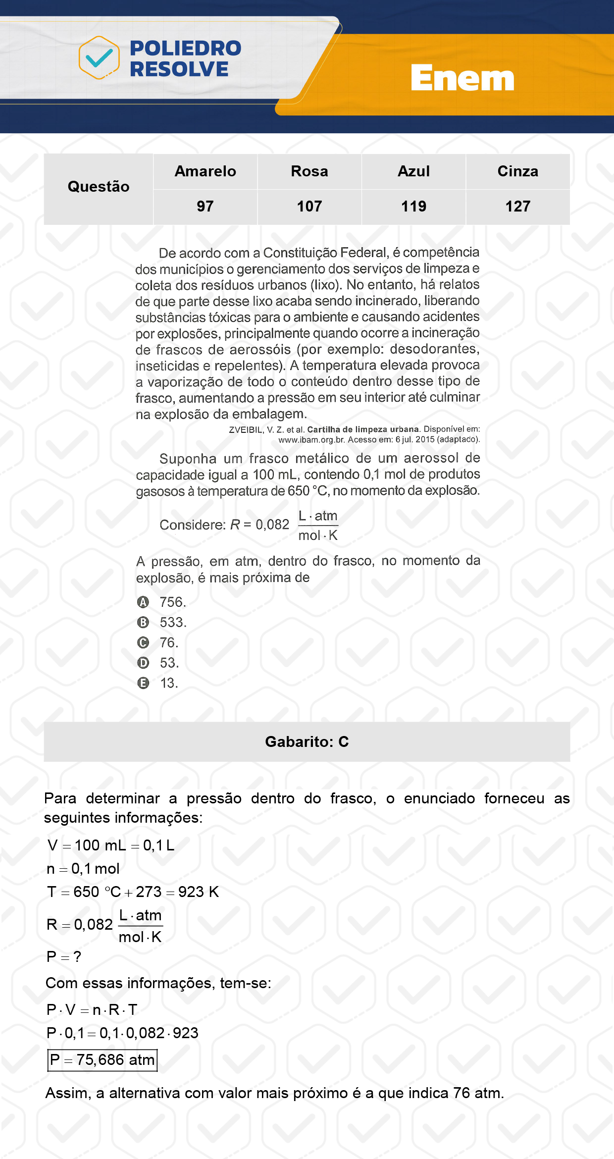 Questão 107 - ENEM 2023 - 12/11 - 2º Dia - Prova Rosa - ENEM 2023