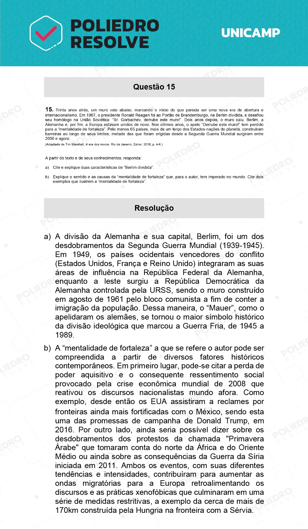 Dissertativa 15 - 2ª Fase - 2º Dia - Unicamp 2022