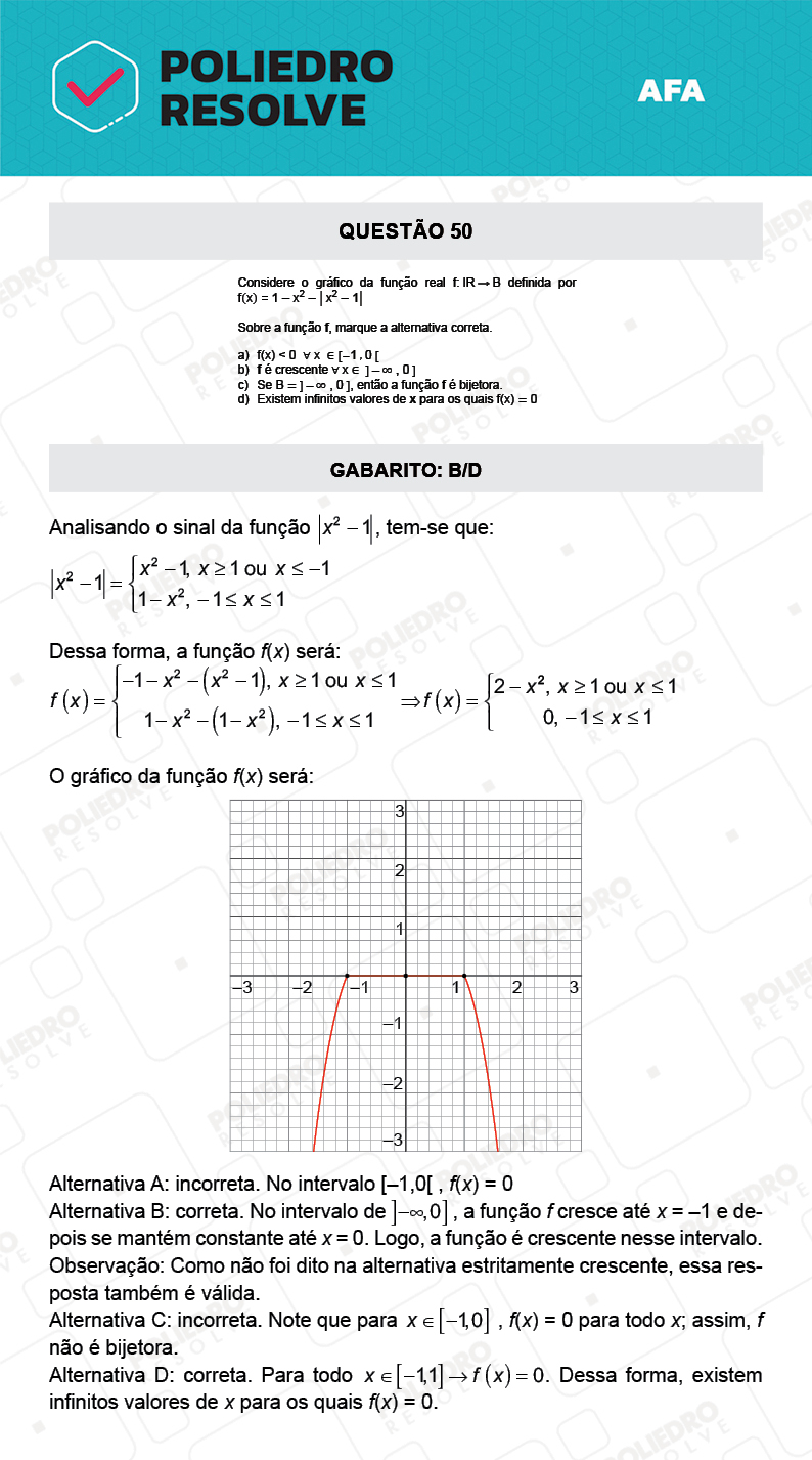 Questão 50 - Prova Tipo A - AFA 2022