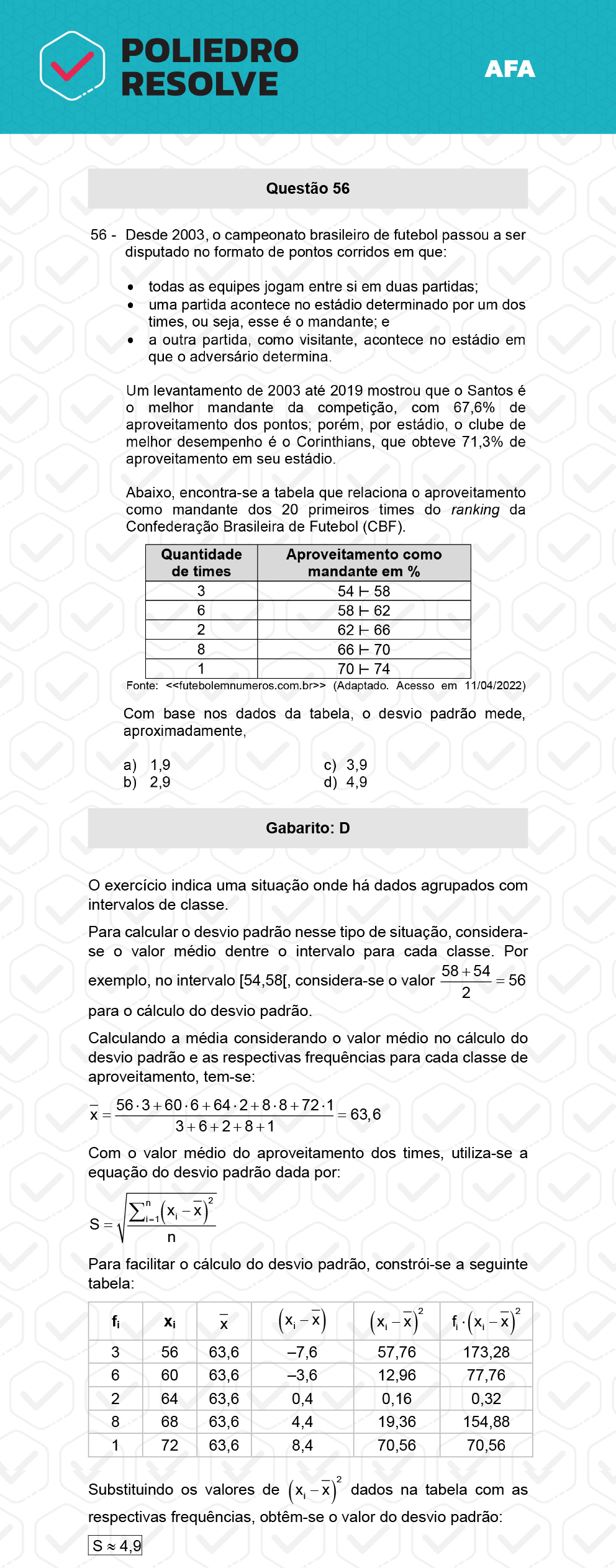 Questão 56 - Prova Tipo A - AFA 2023