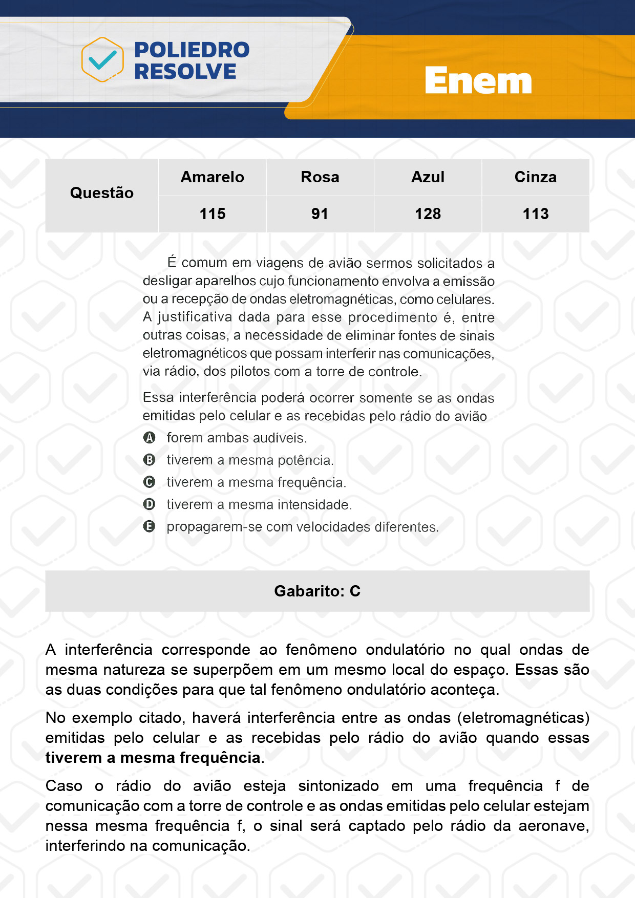 Questão 115 - Prova Amarela - Enem 2023