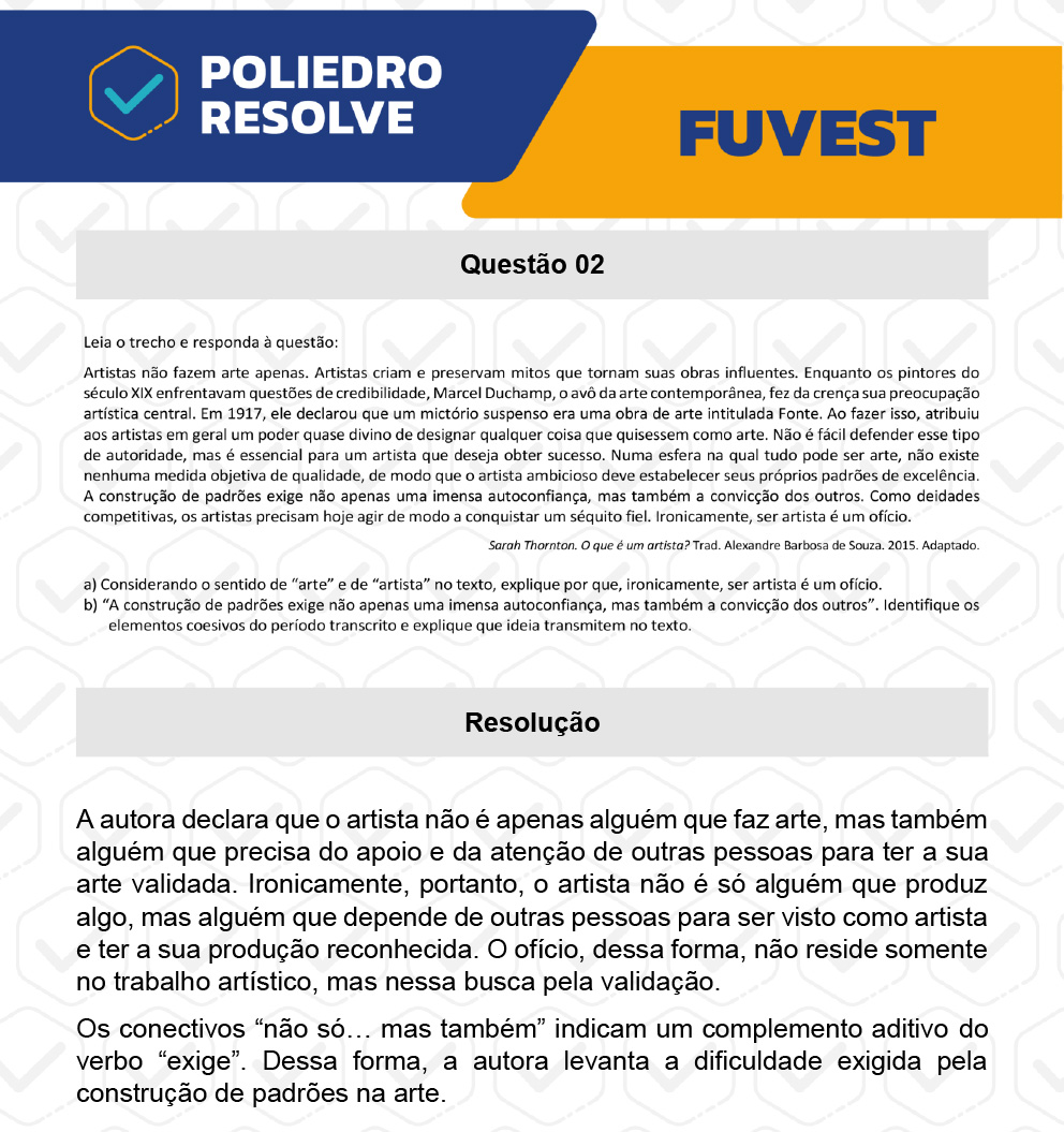 Dissertativa 2 - 2ª Fase - 1º Dia - Fuvest 2023