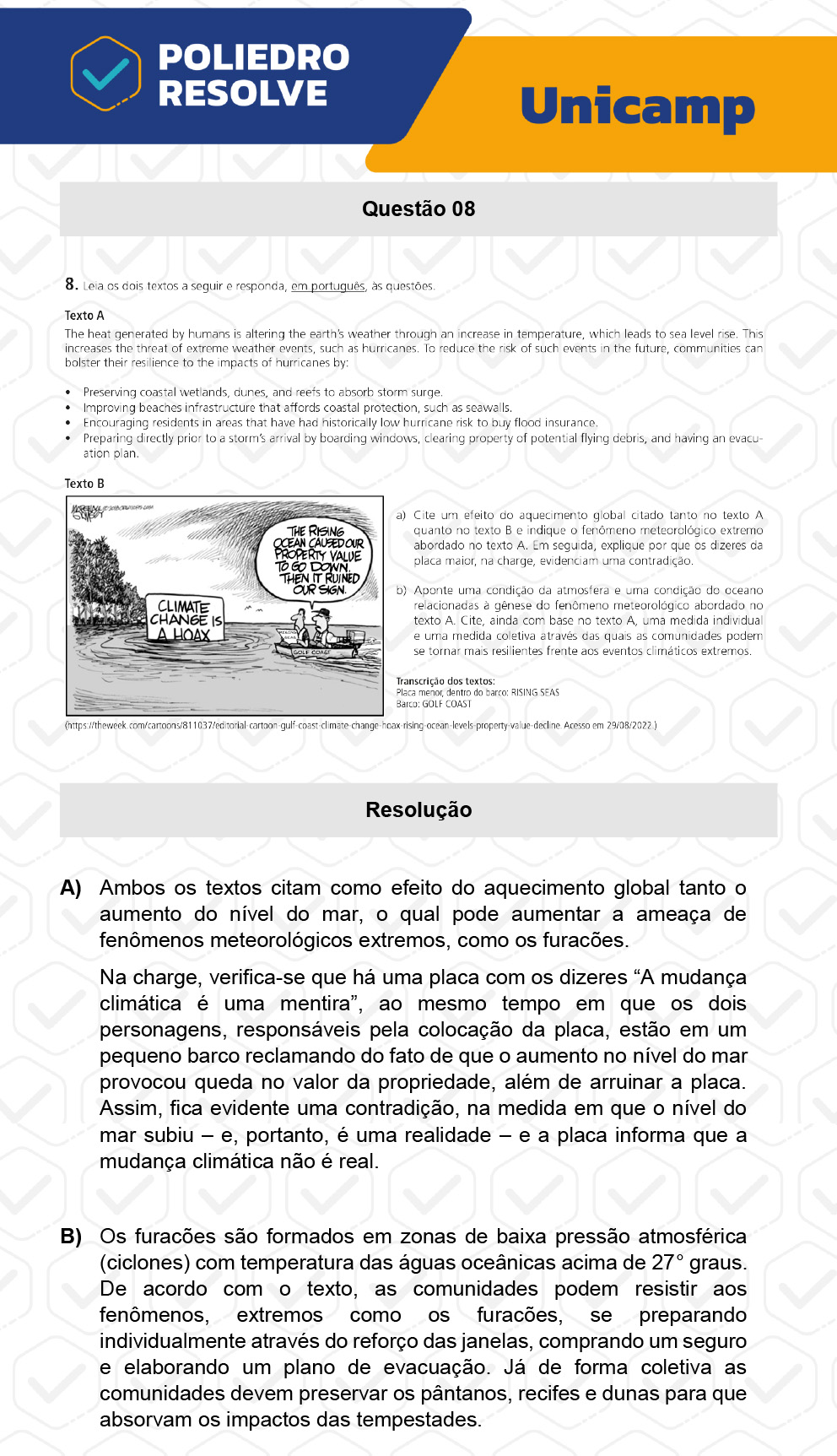 Dissertativa 8 - 2ª Fase - 1º Dia - Unicamp 2023
