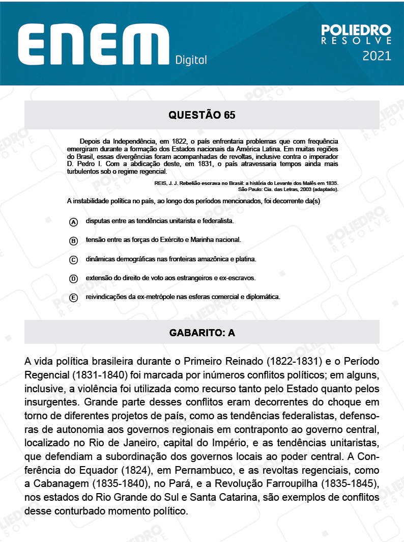 Questão 65 - 1º Dia - Prova Amarela - Inglês - ENEM DIGITAL 2020