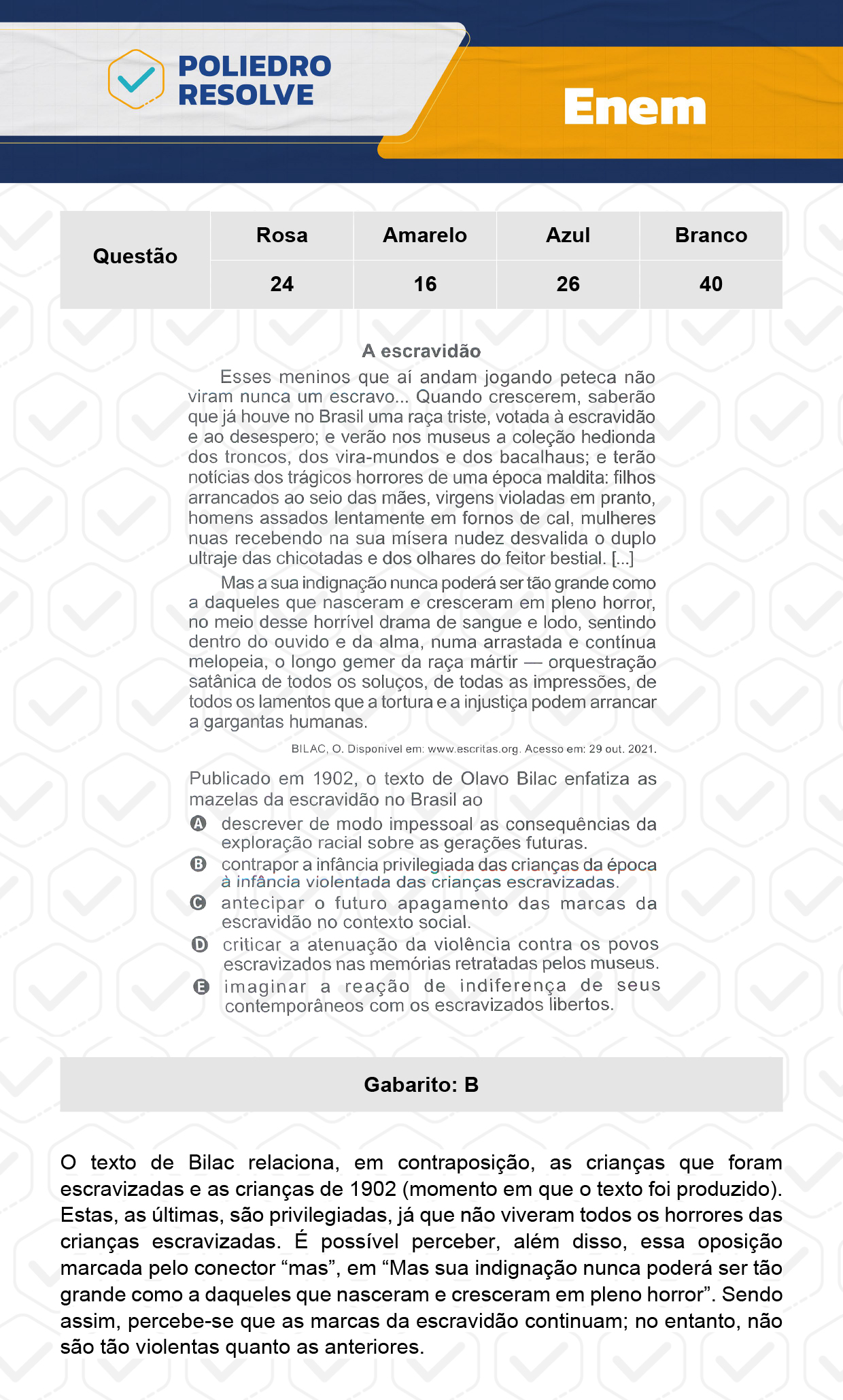 Questão 26 - 1º Dia - Prova Azul - ENEM 2023